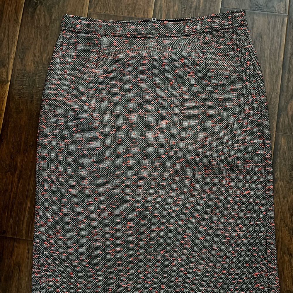 J. Crew Black and pink Pencil Skirt